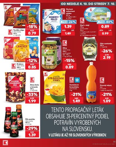 Leták Kaufland - Kaufland od 01.10. do 07.10. - strana 73
