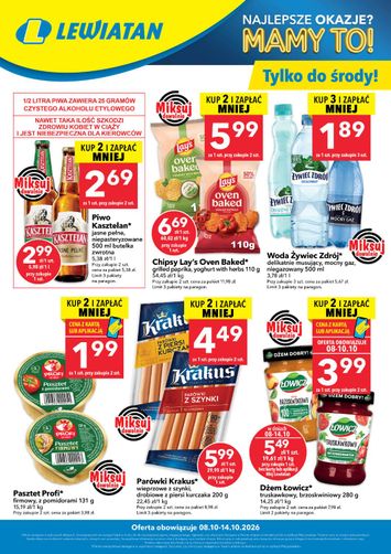 Gazetka Lewiatan - Lewiatan - W wielopakach taniej od 08.10. do 14.10. - strona 1