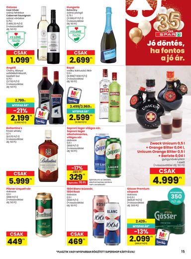 Akciós újság Spar - SPAR érvényes 10.15.-tól 10.21.-ig - 15 oldal