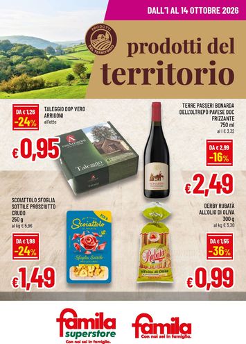 Volantino Famila - Famila - Prodotti del Territorio valido dal 01/10 al 14/10 - pagina 1