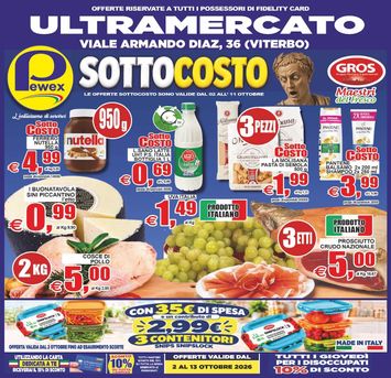 Volantino Pewex - Pewex - Ultramercato Viale Armando Diaz, Viterbo valido dal 02/10 al 13/10 - pagina 1