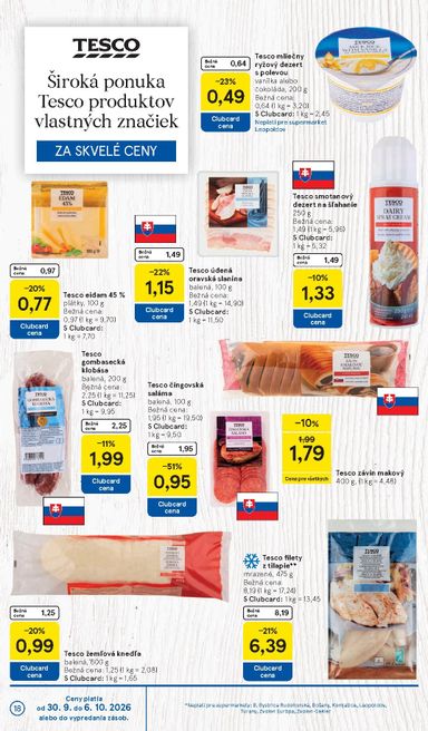 Leták Tesco - Tesco supermarket od 30.09. do 06.10. - strana 18