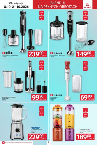 Gazetka Selgros - Selgros cash&carry - Katalog Elektro AGD od 08.10. do 21.10. - strona 5