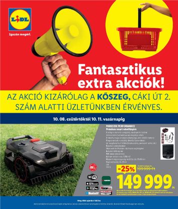 Akciós újság Lidl - Lidl - Kőszeg érvényes 10.08.-tól 10.11.-ig - 1 oldal