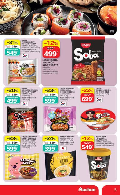 Akciós újság Auchan - Auchan - Ázsiai ajánlataink érvényes 10.08.-tól 10.21.-ig - 5 oldal