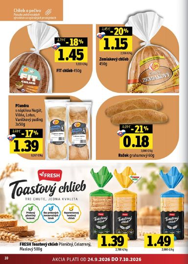 Leták FRESH - Fresh - Východné Slovensko od 24.09. do 07.10. - strana 10