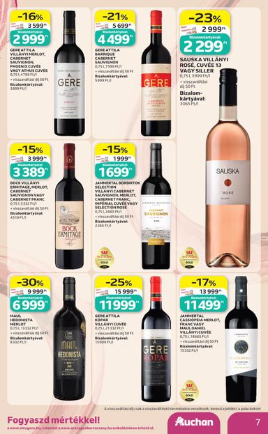 Akciós újság Auchan - Auchan - Bor ajánlataink érvényes 10.01.-tól 10.21.-ig - 7 oldal
