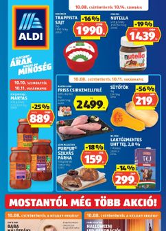 Aldi akciós újság, érvényes csütörtöktől 10.08.
