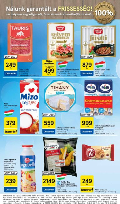 Akciós újság Tesco - Tesco szupermarket érvényes 10.08.-tól 10.14.-ig - 3 oldal