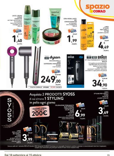 Volantino Spazio Conad - Spazio Conad - Catalogo Bellezza - Bologna valido dal 18/09 al 15/10 - pagina 15