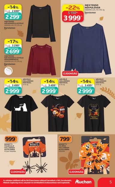 Akciós újság Auchan - Auchan - Őszi ruha ajánlataink érvényes 10.01.-tól 10.21.-ig - 5 oldal