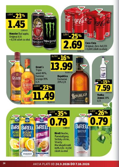 Leták FRESH - Fresh - Stredné a západné Slovensko od 24.09. do 07.10. - strana 34