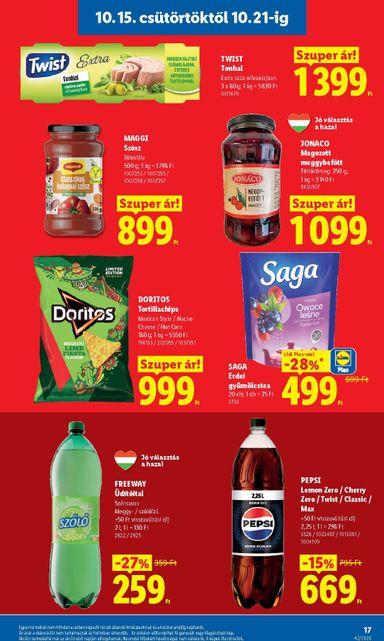 Akciós újság Lidl - Lidl érvényes 10.15.-tól 10.21.-ig - 17 oldal