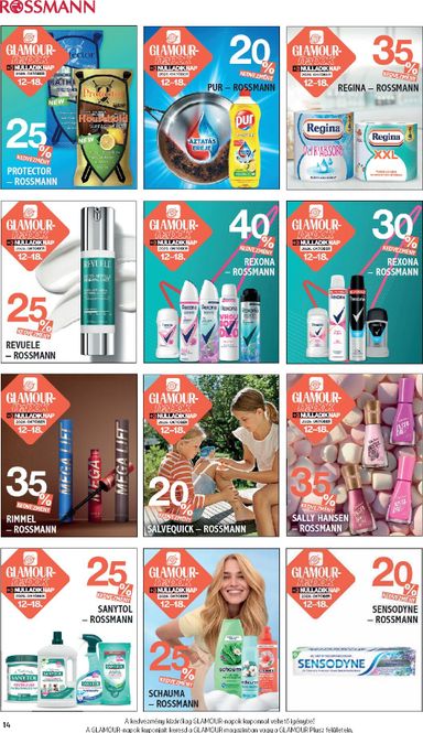 Akciós újság Rossmann - Rossmann - Glamour-napok érvényes 10.12.-tól 10.18.-ig - 14 oldal