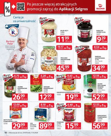 Gazetka Selgros - Selgros cash&carry - Oferta dla gastronomii od 24.09. do 07.10. - strona 10