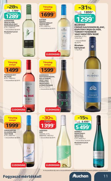 Akciós újság Auchan - Auchan - Bor ajánlataink érvényes 10.01.-tól 10.21.-ig - 11 oldal
