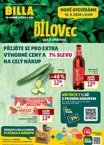 Leták Billa - Billa - Bílovec od 16.09. do 22.09. - strana 1