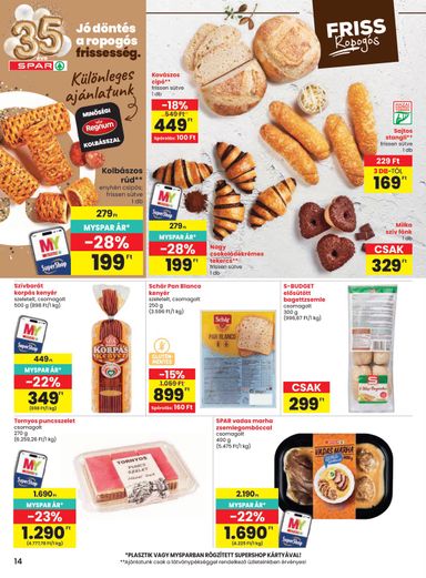 Akciós újság Spar - SPAR érvényes 10.08.-tól 10.14.-ig - 14 oldal