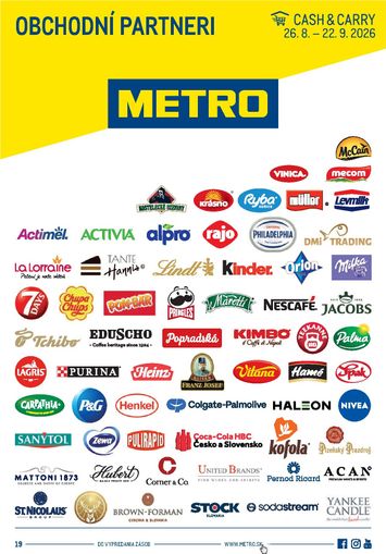 Leták METRO - Metro - Obchodní partneri od 26.08. do 22.09. - strana 1
