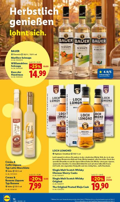 Prospekt Lidl - Lidl - Wein & Spirituosen gültig ab 01.10. bis 31.10. - seite 14
