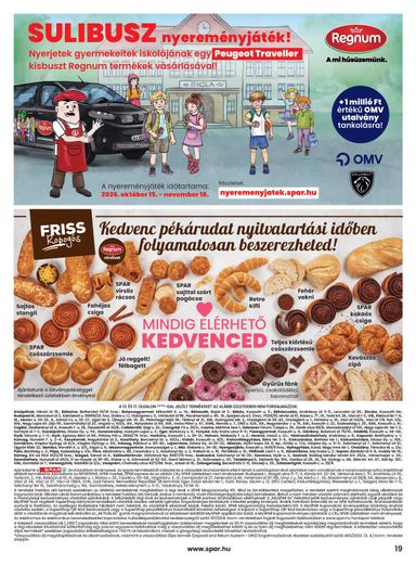 Akciós újság Spar - SPAR érvényes 10.15.-tól 10.21.-ig - 19 oldal