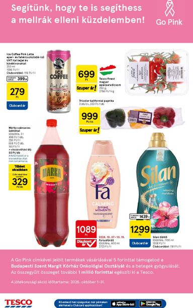 Akciós újság Tesco - Tesco szupermarket érvényes 10.15.-tól 10.21.-ig - 4 oldal