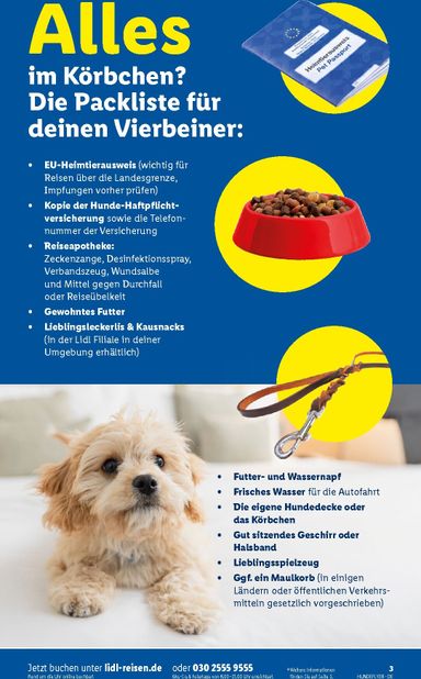 Prospekt Lidl - Lidl - Urlaub mit Hund gültig ab 29.07. bis 31.12. - seite 3