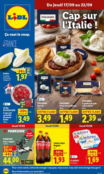 Catalogue Lidl - Lidl valable dès le 17/09 au 23/09 - page 1