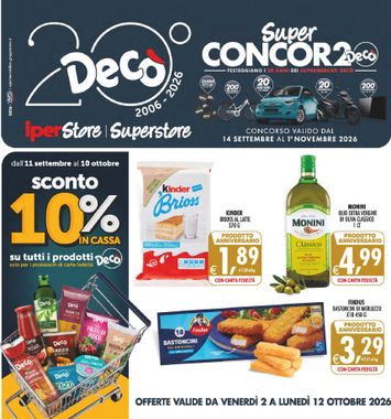 Volantino Decò - Decò - Iperstore/Superstore valido dal 02/10 al 12/10 - pagina 1