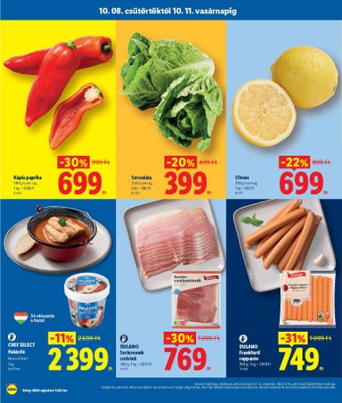 Akciós újság Lidl - Lidl - Debrecen, Veszprém érvényes 10.08.-tól 10.11.-ig - 2 oldal