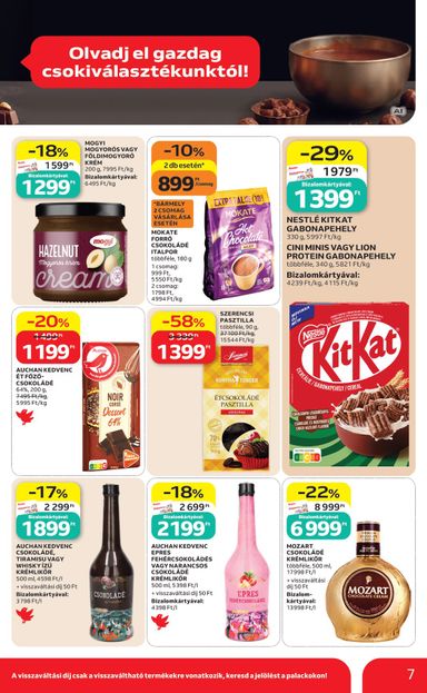 Akciós újság Auchan - Auchan - Csokoládé ajánlataink érvényes 10.08.-tól 10.21.-ig - 7 oldal