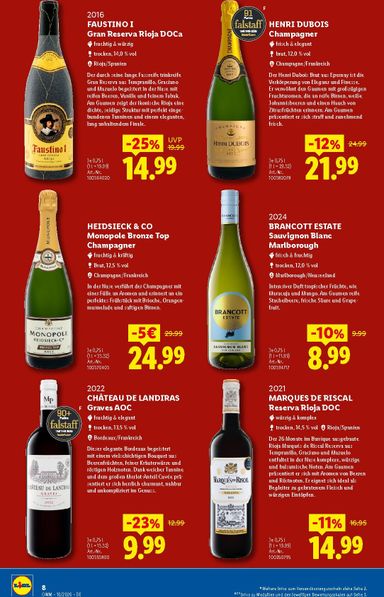 Prospekt Lidl - Lidl - Wein & Spirituosen gültig ab 01.10. bis 31.10. - seite 8