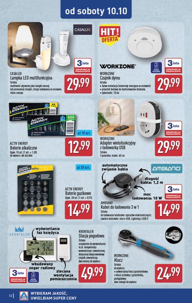 Gazetka ALDI - ALDI - Artykuły przemysłowe i tekstylia od 07.10. do 10.10. - strona 12