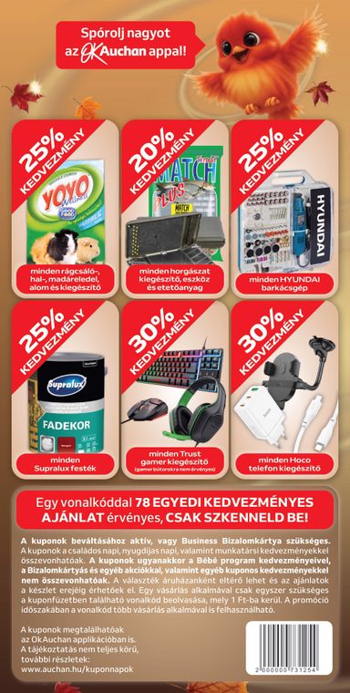 Akciós újság Auchan - Auchan - Őszi kuponnapok érvényes 10.01.-tól 10.11.-ig - 8 oldal