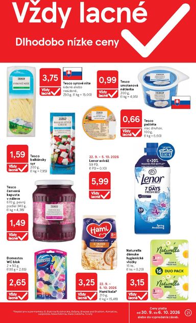 Leták Tesco - Tesco supermarket od 30.09. do 06.10. - strana 21