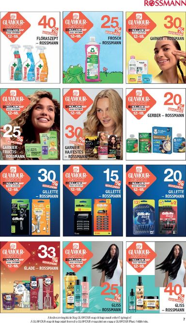 Akciós újság Rossmann - Rossmann - Glamour-napok érvényes 10.12.-tól 10.18.-ig - 7 oldal