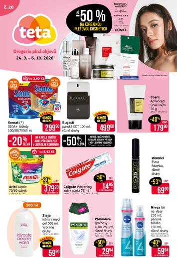 Leták Teta drogerie - Teta drogerie od 24.09. do 06.10. - strana 1