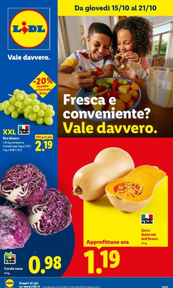 Volantino Lidl - Lidl - Fresca e conveniente valido dal 15/10 al 21/10 - pagina 1