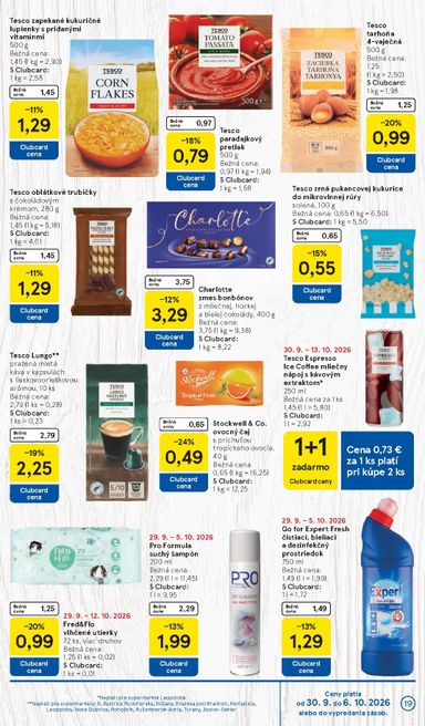 Leták Tesco - Tesco supermarket od 30.09. do 06.10. - strana 19