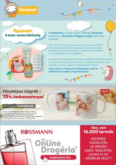 Akciós újság Rossmann - Rossmann - Babaprogram érvényes 09.14.-tól 10.11.-ig - 12 oldal
