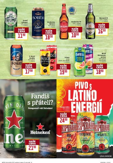 Leták Billa - Billa - Katalog: Podzimní nápoje od 30.09. do 20.10. - strana 22