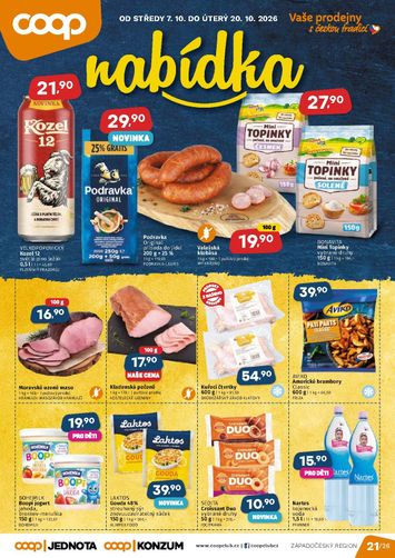 Leták COOP - Coop - Západní Čechy od 07.10. do 20.10. - strana 1