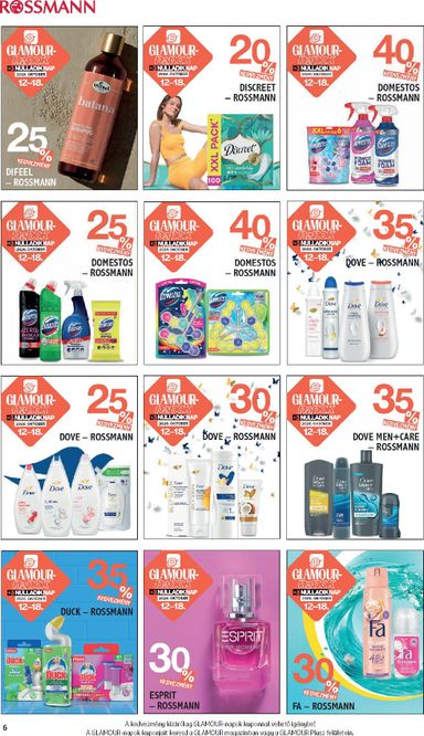 Akciós újság Rossmann - Rossmann - Glamour-napok érvényes 10.12.-tól 10.18.-ig - 6 oldal