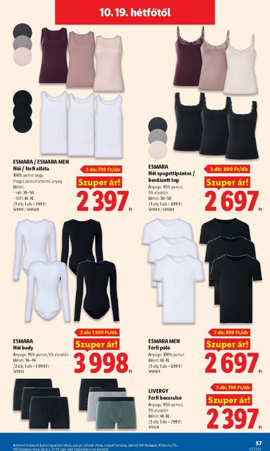Akciós újság Lidl - Lidl érvényes 10.15.-tól 10.21.-ig - 57 oldal