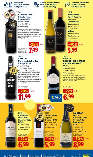 Prospekt Lidl - Lidl - Wein & Spirituosen gültig ab 01.10. bis 31.10. - seite 13