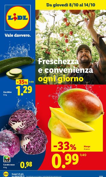 Volantino Lidl - Lidl - Fresca e conveniente valido dal 08/10 al 14/10 - pagina 1