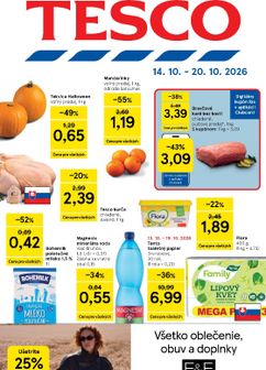 Tesco leták platný od stredy 14.10.
