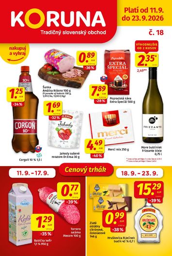 Leták Koruna - Koruna od 11.09. do 23.09. - strana 1