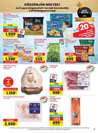 Akciós újság Spar - SPAR érvényes 10.08.-tól 10.14.-ig - 9 oldal