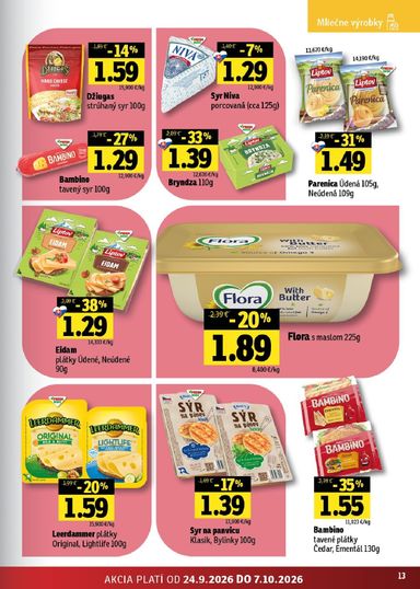 Leták FRESH - Fresh - Stredné a západné Slovensko od 24.09. do 07.10. - strana 13